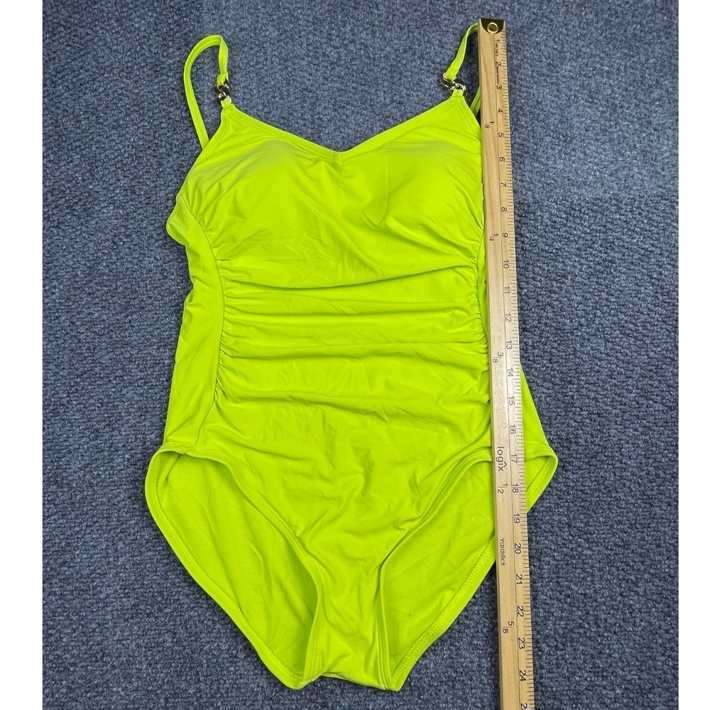 NWT Michael Kors Womens Limeade Adjustable Strap Padded One Piece Swimsuit 10 - Picture 6 of 7